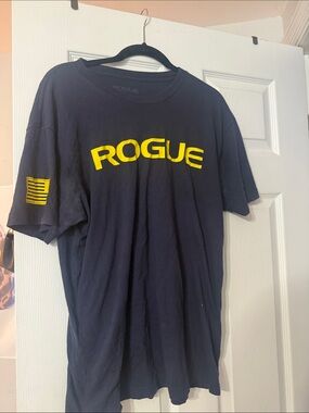 Rogue Navy Short Sleeve Tee with Yellow Logo